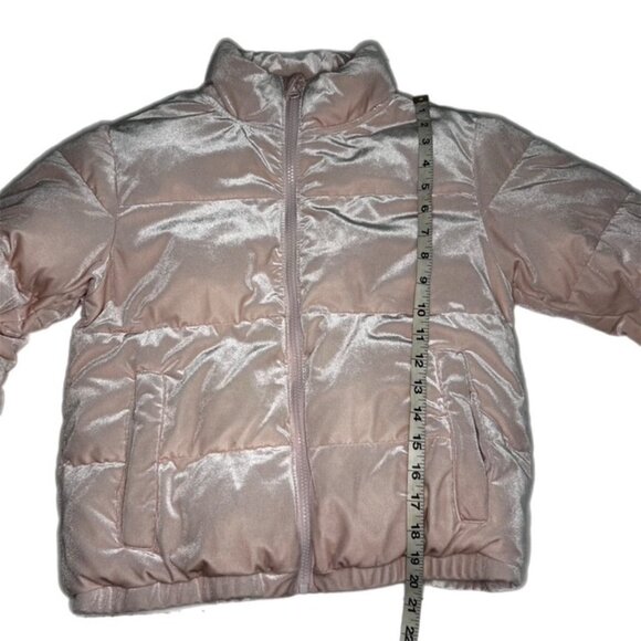 Art Class Shiny Shimmer Puffer Jacket Pink Girl's Size L - Picture 4 of 6